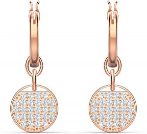 Rochas Jewelry Women's Ginger Jewelry Collection, Rose Gold Tone Finish, Clear Crystals Earrings