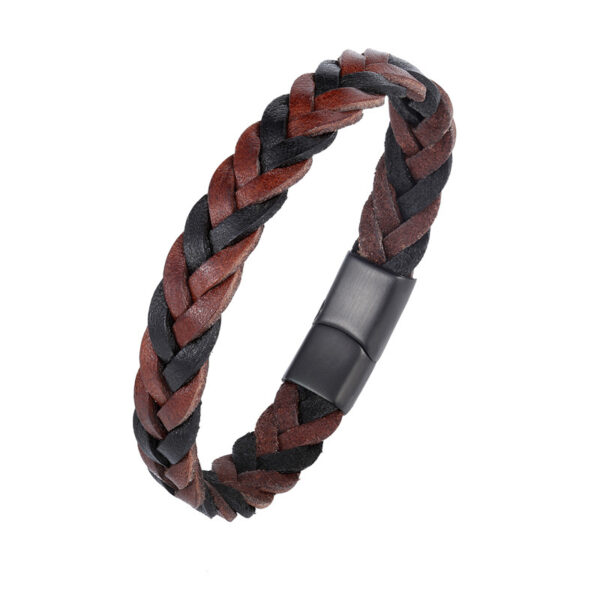 Braided Leather Bracelet Men, Rustic Leather Mens Bracelet, Gift for Him, Birthday 6 Product image