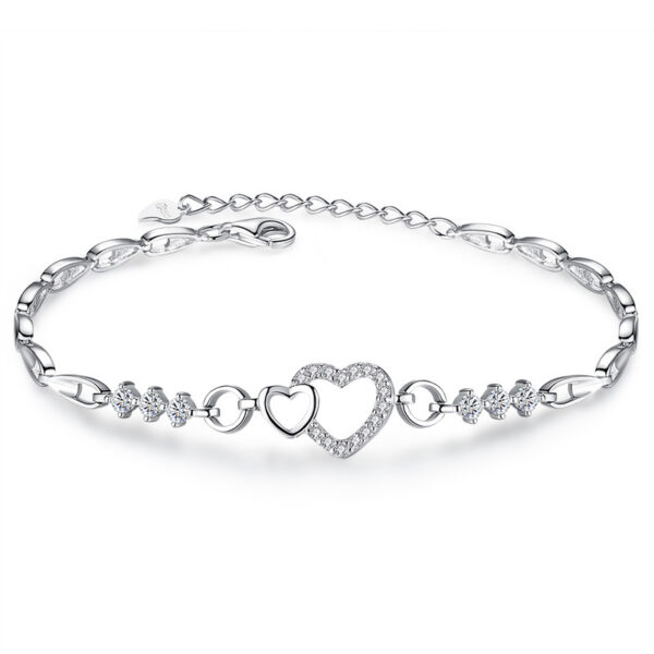 ABC Heart Slide Silver Charm Tennis Bracelet J35532 9 Product image