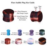 18PC Stone Ear Plugs Double Flare Saddle Stretching Gauges Expander 8G-30mm 2 18PC Stone Ear Plugs Double Flare Saddle Stretching Gauges Expander 8G-30mm