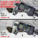 18PC Stone Ear Plugs Double Flare Saddle Stretching Gauges Expander 8G-30mm 4 18PC Stone Ear Plugs Double Flare Saddle Stretching Gauges Expander 8G-30mm
