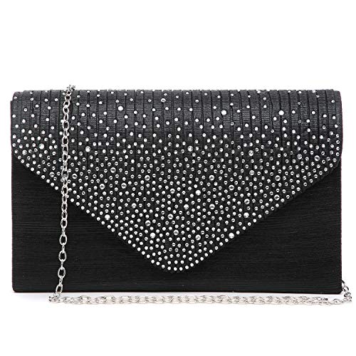 Ladies Frosted Satin Evening Clutch Purse Bag Crossbody Handbags Party Prom Wedding Envelope 2 Product image