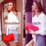 Evening Bag for Women, Suede Envelope Evening Purses Crossbody Shoulder Clutch Bag 2 Evening Bag for Women, Suede Envelope Evening Purses Crossbody Shoulder Clutch Bag