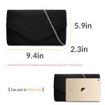 Evening Bag for Women, Suede Envelope Evening Purses Crossbody Shoulder Clutch Bag 3 Evening Bag for Women, Suede Envelope Evening Purses Crossbody Shoulder Clutch Bag