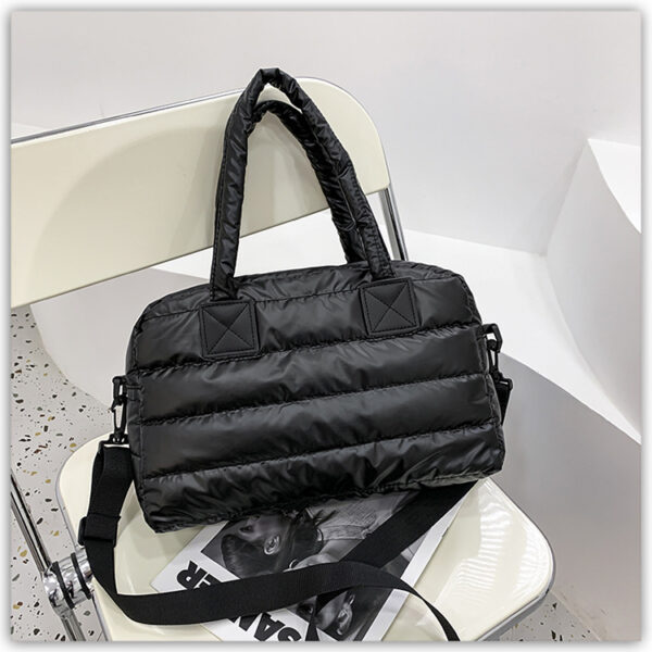 Women's Quilted Travel Tote Bag Black