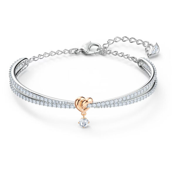 Lifelong Heart bangle Heart, White, Mixed metal finish 5516544 3 Product image