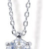 14K Gold Plated Cubic Zirconia Diamond Pendant Necklace for Women | Adjustable Slider