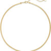 14K Gold Plated Dainty Choker Necklace for Women Girls | Snake Chain, Cuban Link, Paperclip, Ball Beaded Chain, Tennis Chain,