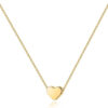 14K Gold Plated Cubic Zirconia Heart Necklace | Cute Dainty Love Pendant Necklaces for Women