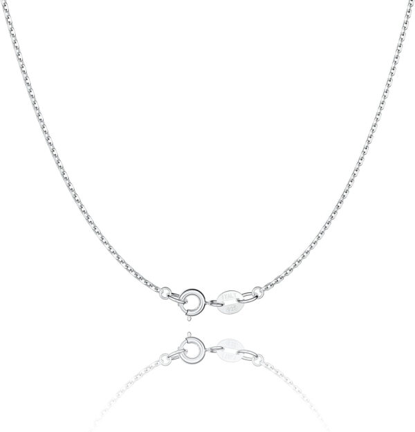 925 Sterling Silver Chain Necklace Chain for Women Girls 1.1mm Cable Chain Necklace Upgraded Spring-Ring Clasp - Thin &