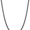 3.5mm Silver Tone/Black / 14K Gold Plated Chains for Men, Mens Necklace Chains Stainless Steel Cuban Link Chain Necklace