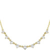 14K Gold Plated Station Necklace | Simulated Diamond BTY Necklace | Womens CZ Chain Necklace | Layering Necklaces