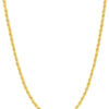 Gold Rope Chain for Men, 18K Gold Plated Mens Chain Necklace, Stainless Steel Chain Necklacefor Men Women and Boys