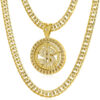 Gold Chain for Men with Dollar Sign Pendant Necklace