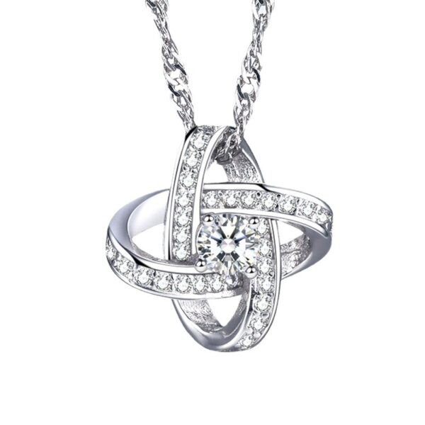 Rochas Jewelry Moissanite Diamond Necklace 1/10 ct tw Sterling Silver 18" 1 Product image