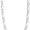 925 Sterling Silver Italian 5mm Diamond-Cut Figaro Link Chain Necklace for Women Men, Made in Italy
