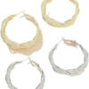 2 Pairs Lymphatic Activity Hoop Earrings,Lymphatic Drainage Hoop Earrings,Lymphvity Therapy Earrings, Acupuncture