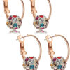 2 Pairs Lymphatic Drainage Slimming Hoop Earrings, Flysmus Halolux Lymphvity Magnetotherapy Germanium Earrings, Lymphatic