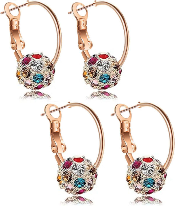 2 Pairs Lymphatic Drainage Slimming Hoop Earrings, Flysmus Halolux Lymphvity Magnetotherapy Germanium Earrings, Lymphatic