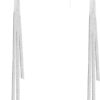 FUTIMELY Long Tassel Dangle Drop Earrings for Woman Teen Girls,Silver/Gold Punk Sleek Metal Chain Earrings Wedding Bridesmaid