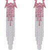 Women’s Tassel Earrings Star Ear Stud Pave Crystal Dangle Earrings Boho Waterfall Beaded Fringe Drop Earring
