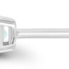 14K Gold Plated 925 Sterling Silver Hypoallergenic 3mm Round Genuine Birthstone Solitaire Screwback Stud Earrings