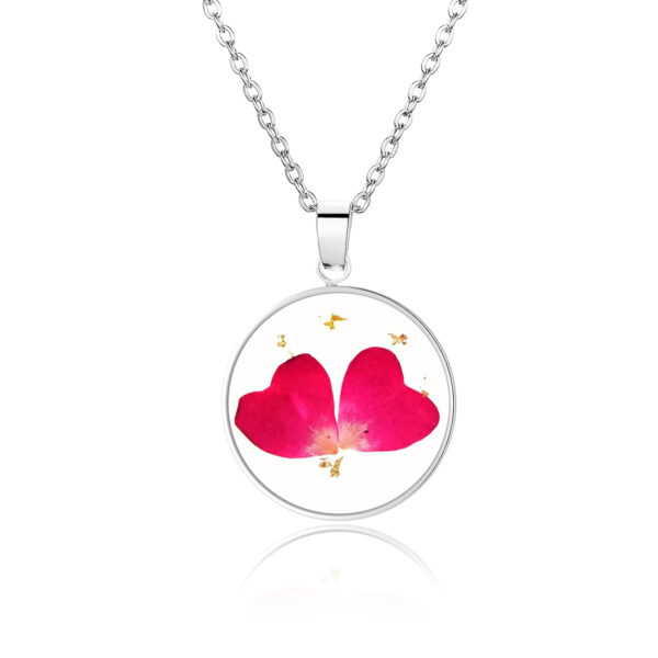 Daisy Pressed Flower Necklace,Personalized Gold Handmade Necklace,April Birth Flower Necklace for Women,Symbols of Caring and