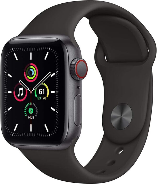 Apple Watch SE (GPS, 44mm) - Space Gray Aluminum Case with Black Sport Band (Renewed) 4 Product image