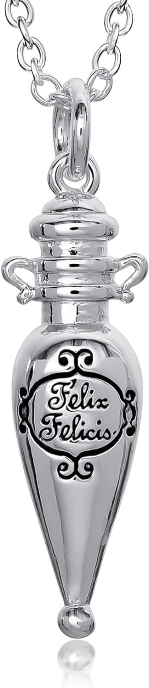 Harry Potter Silver Plated Felix Felicis Potion in The Bottle Pendant Necklace, 18” Chain 8 Product image