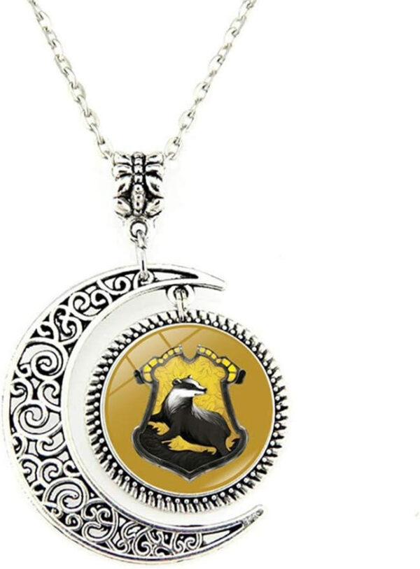 Moon Badger Pendant Badger Charm Crescent Necklace Jewelry Gift
