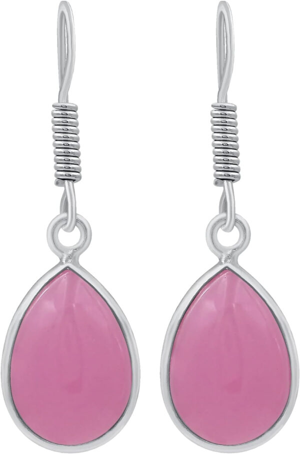 10.65Cts Pear Shape Natural Gemstones Earrings For Women, Handmade Bohemian Dangle Earrings Jewelry Women'S Day Gifts For Mom