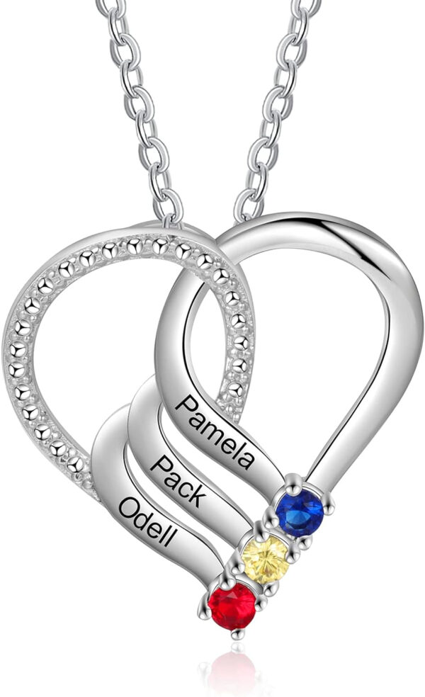Name Necklace for Women Personalized Mothers Day Gifts for Mom Birthstone Necklace for Mother Daughter Custom Gifts