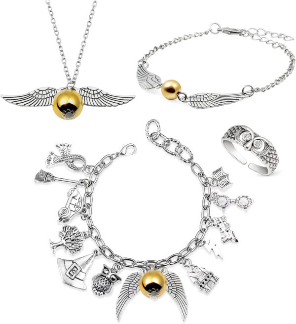 Charm Bracelets Jewelry Set Wizardry Themed Adjustable Bracelet Birthday Gift For Kids Girls Women 2 Product image