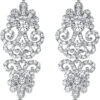 mecresh Gold/Silver Rhinestone Chandelier Wedding Bridal Dangle Earrings