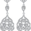 mecresh Wedding Teardrop Dangle Earrings Crystal Rhinestone Beaded Chandelier Earrings for Brides Gold