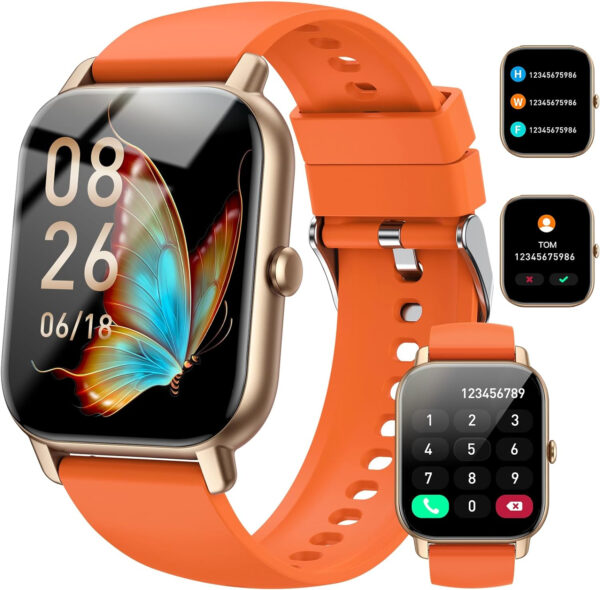 Smart Watch (Answer/Make Calls), 1.85" Smart Watches for Women Men 112+ Sport Modes Fitness Watch with Sleep Heart Rate