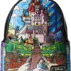 Loungefly Disney Princess Castle Series Belle Womens Double Strap Shoulder Bag Purse, One Size, Multicolor