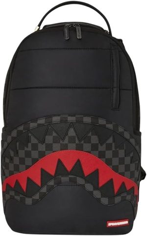 SPRAYGROUND B6780 Black Puffer Grey Check Backpack Limited Edition B6780 Black/Grey, Black, One size 5 Product image