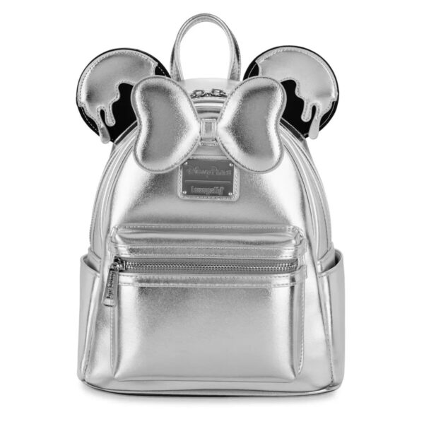2023 Disney Parks Loungefly 100 Years Minnie Mouse Silver Drip Backpack Bag 5 Product image