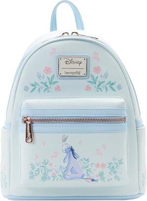 Loungefly Winnie the Pooh Eeyore Mini Backpack Handbag Floral Print Double Strap Shoulder Bag 3 Product image