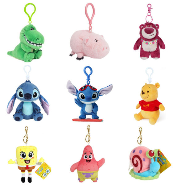 Random Gift Pooh Bear Winnie the Pooh Disney Plush Toy Doll Bag Charm Keychain Keyring 5inch