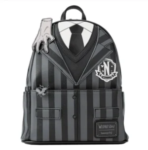 Loungefly Wednesday Addams Nevermore Cosplay Mini Backpack 4 Product image