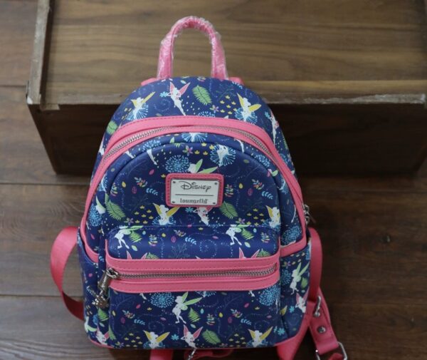 Loungefly Women's Disney Pink Tinkerbell Glow in the Dark Allover Print Backpack 9 Product image
