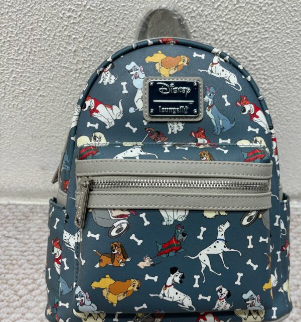 Loungefly Disney Dogs Mini-Backpack Handbag All Over Print Lady Tramp Dalmatians 1 Product image