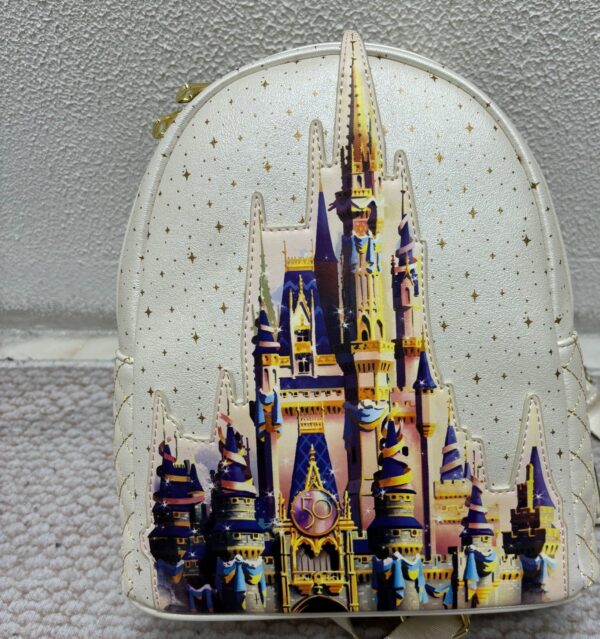 Disney Loungefly Castle Mini Backpack. Disney World 50th. 2 Product image