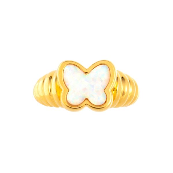 Dua Opal Gold Ring butterfly shaped US Size 7 4 Product image
