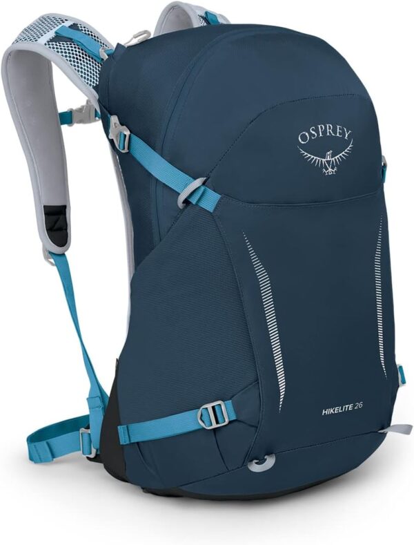 Osprey Hikelite 28L Lightweight Hiking Backpack - Durable Travel Daypack with Rain Cover for Men and Women, Atlas Blue, M/L Atlas Blue