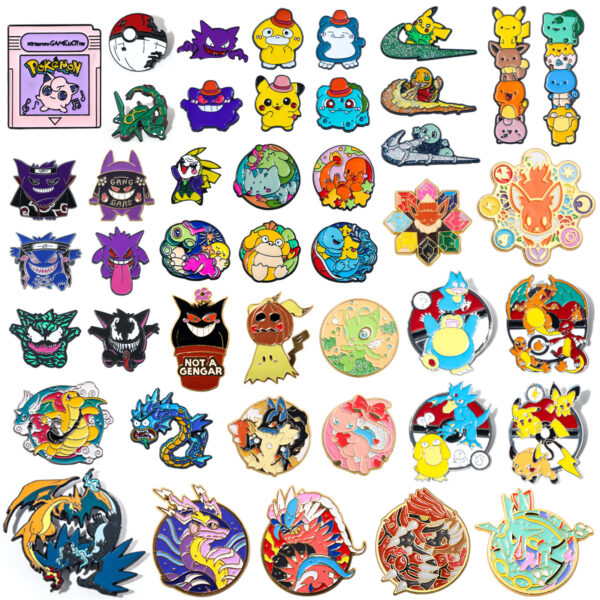 Premium Pokémon Enamel Pin Collection Pikachu, Gengar, Charizard & Legendary Pokémon Badges Anime Fan Gift 2 Product image