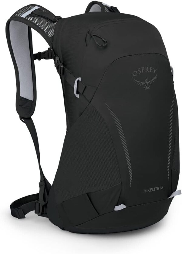 Osprey Hikelite 18L Lightweight Hiking Backpack - Durable Travel Daypack with Rain Cover for Men and Women, Black 5 Product image