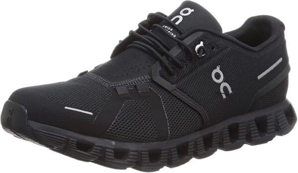 On Men's Cloud 5 Sneakers All Black Road Running Shoes 2 Product image